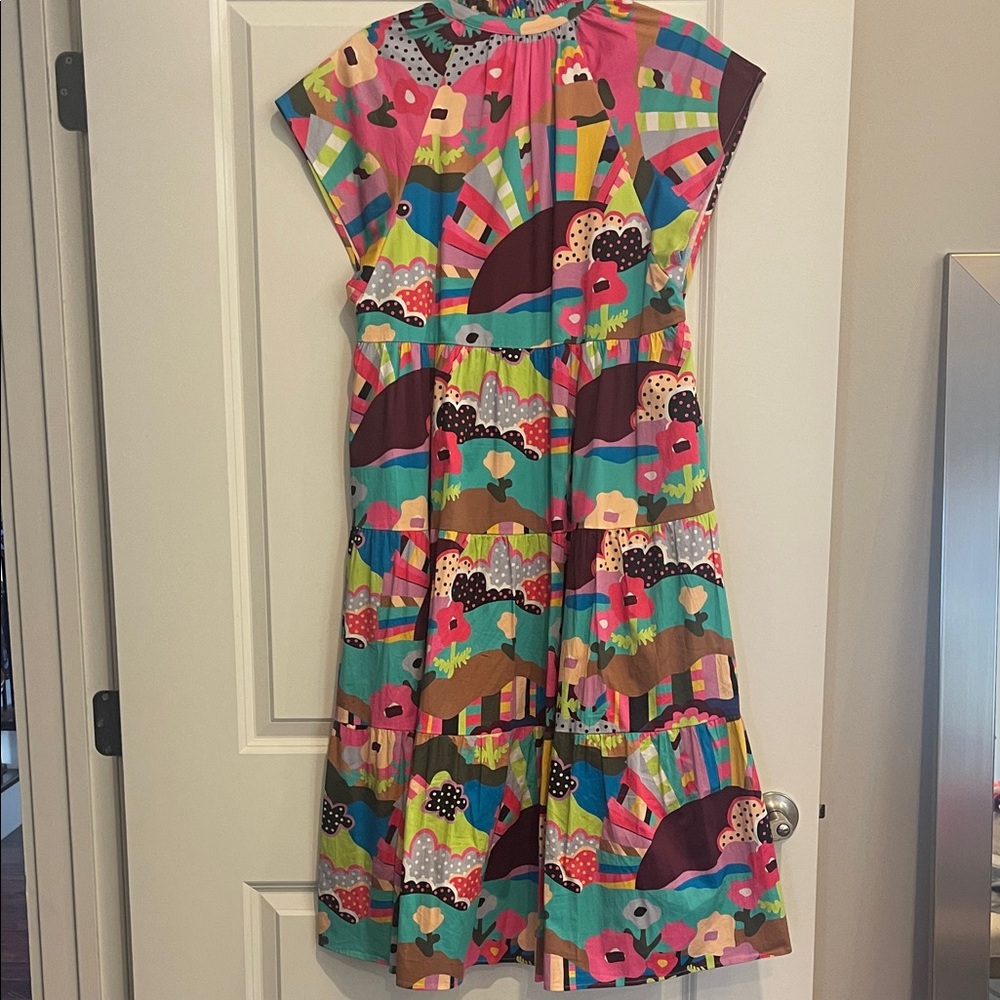 Crosby Colorful Printed Dress - Vibrant Multi-Color - Picture 6 of 7